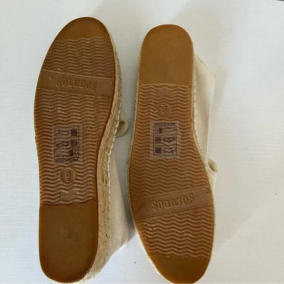 Soludos Shoes Womens 9 Beaded Elephant Canvas Espadrilles Shoes White - Picture 8 of 8